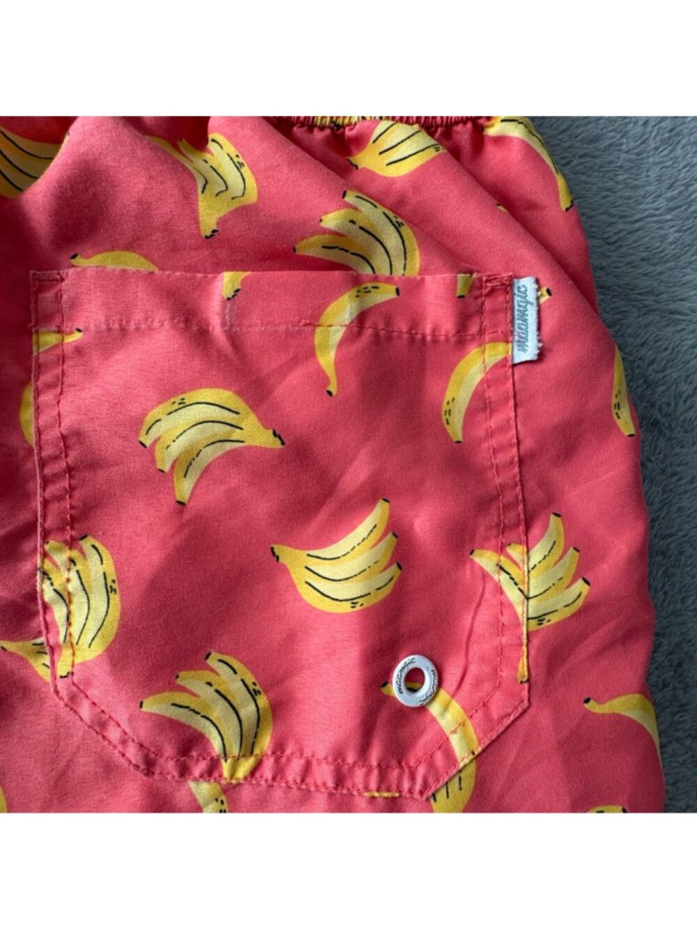 Maamgic Mens Swim Shorts Orange Banana XS Mesh Lining Pockets - Picture 5 of 7